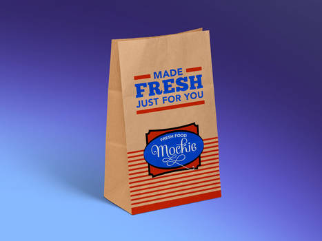 Free Kraft Paper Take Away Food Packaging Mockup