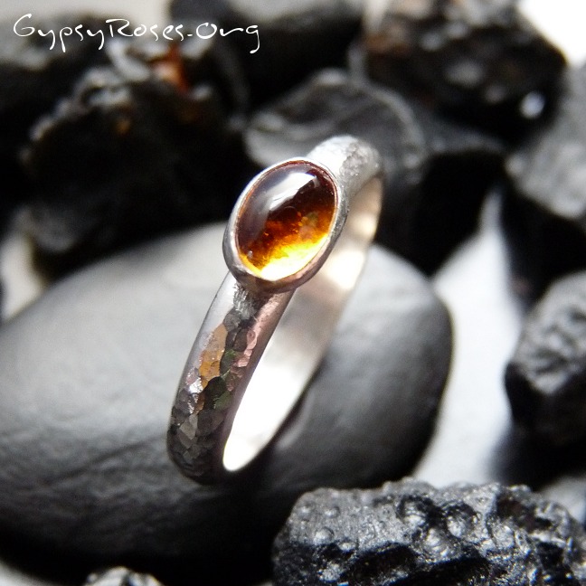 Stacking Amber Ring