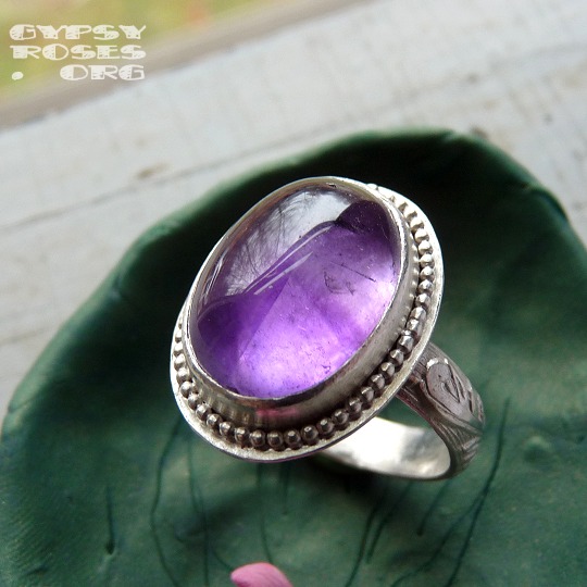 Oval Amethyst Ring in SS