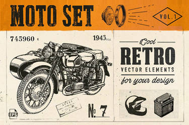 Motorcycle Retro Set