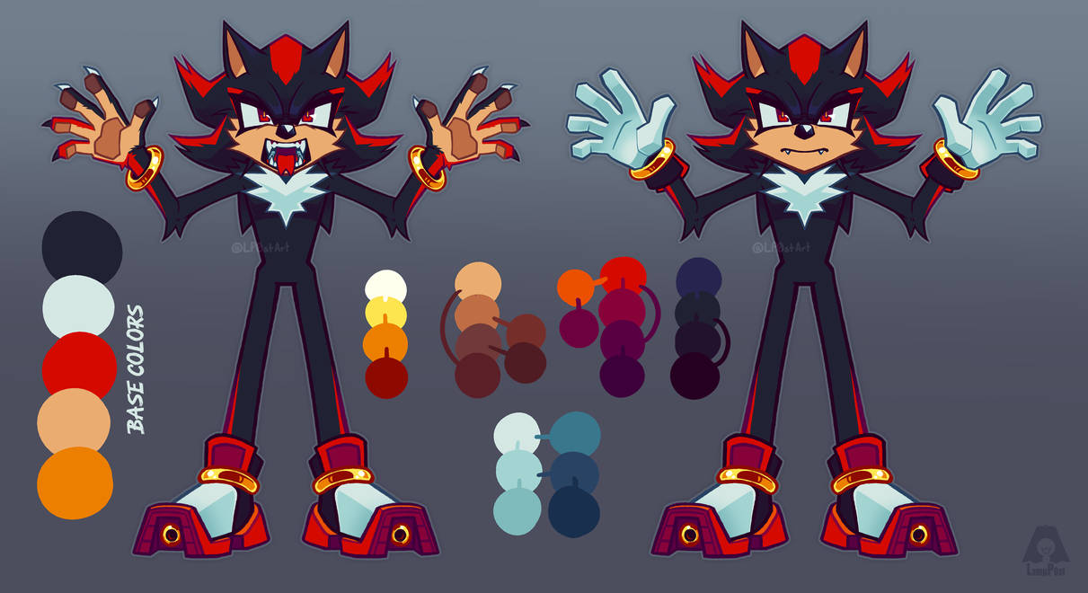 Shadow the Hedgehog (Color) Reference by Lamp-P0st on DeviantArt