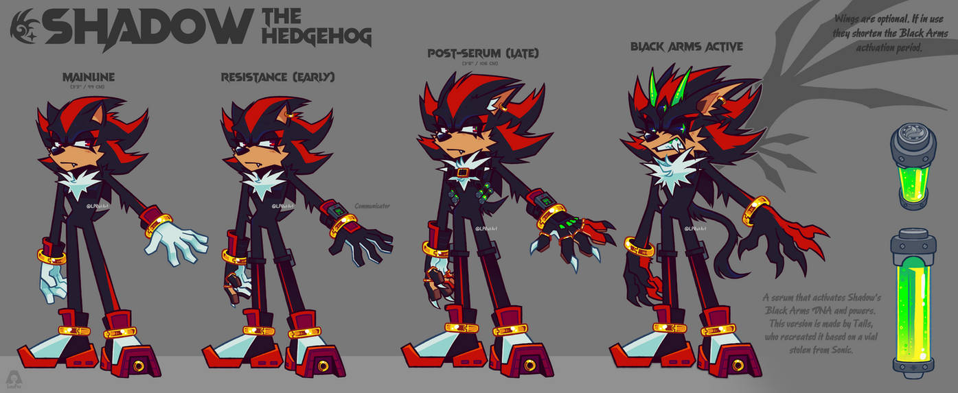 Shadow Reverse Lineage Shadow the Hedgehog ( AU ) - Reference Sheet by Lamp-P0st on DeviantArt