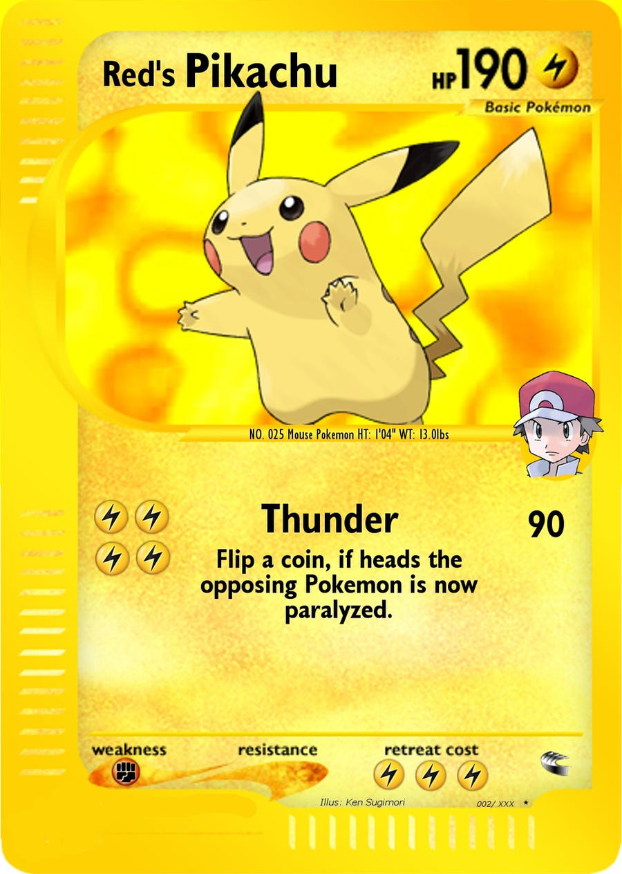 custom_pokemon_card red s_pikachu_by. 