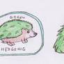 Green Hedgehog headboard and Rep