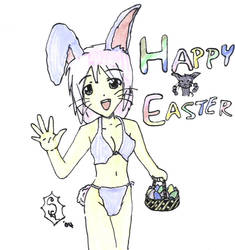 Happy Easter Bunny Girl