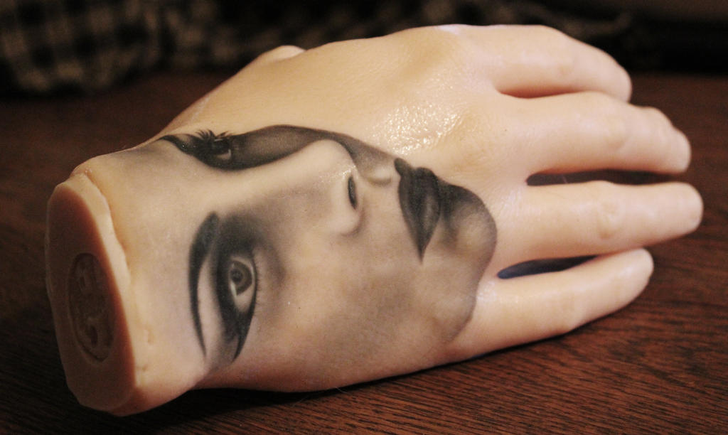 Portrait Hand Tattoo