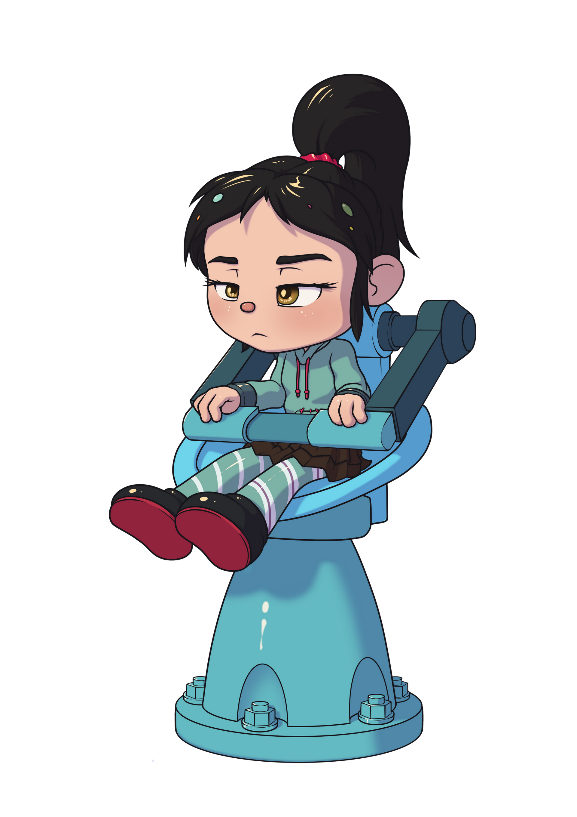 Vanellope In The Scream Extractor Seat! (Comm...) by Pingo04 on DeviantArt
