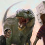 T-Rex vs. Zombies