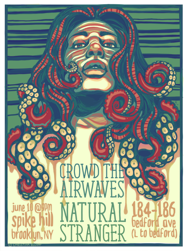 Crowd the Airwaves + Natural Stranger Gig Poster