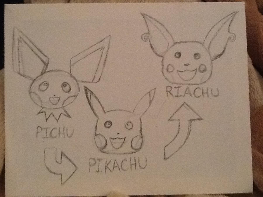 Pikachu Evolutions Painting Sketch