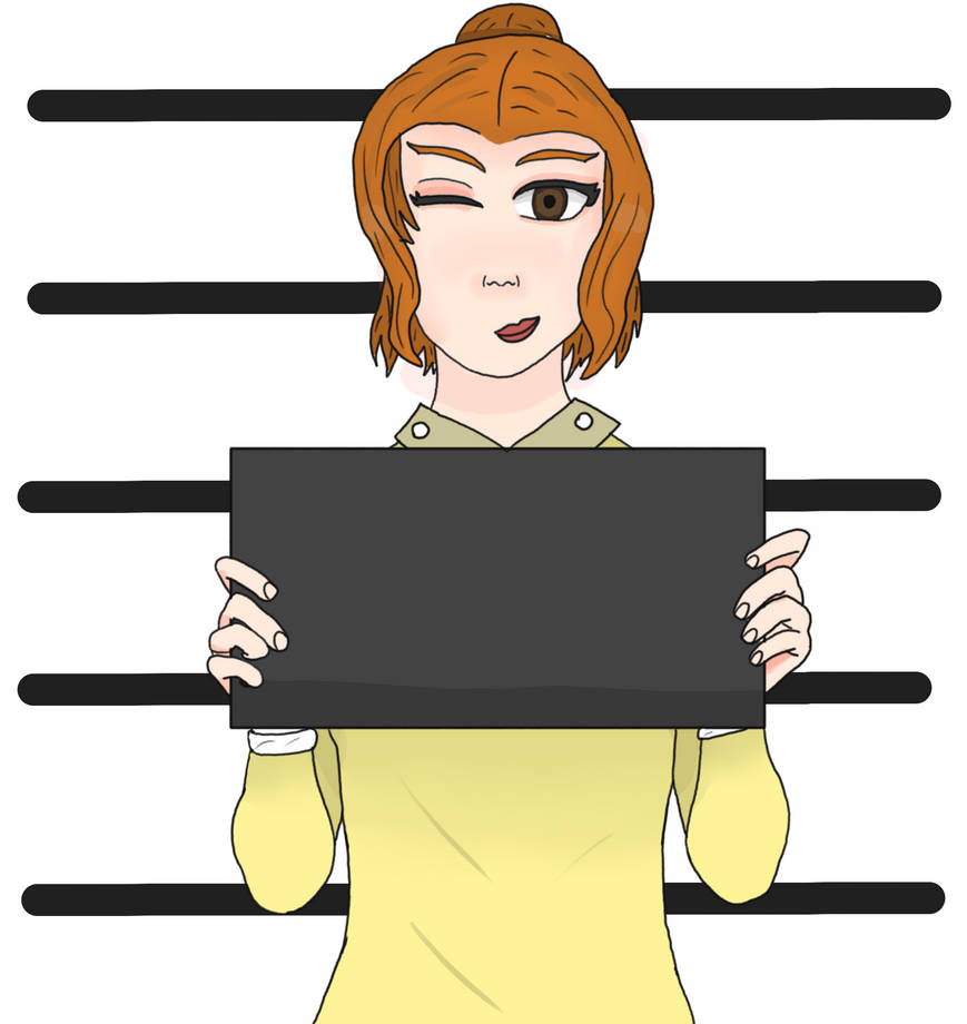 A mugshot of someone by TheCraziestofPossums on DeviantArt