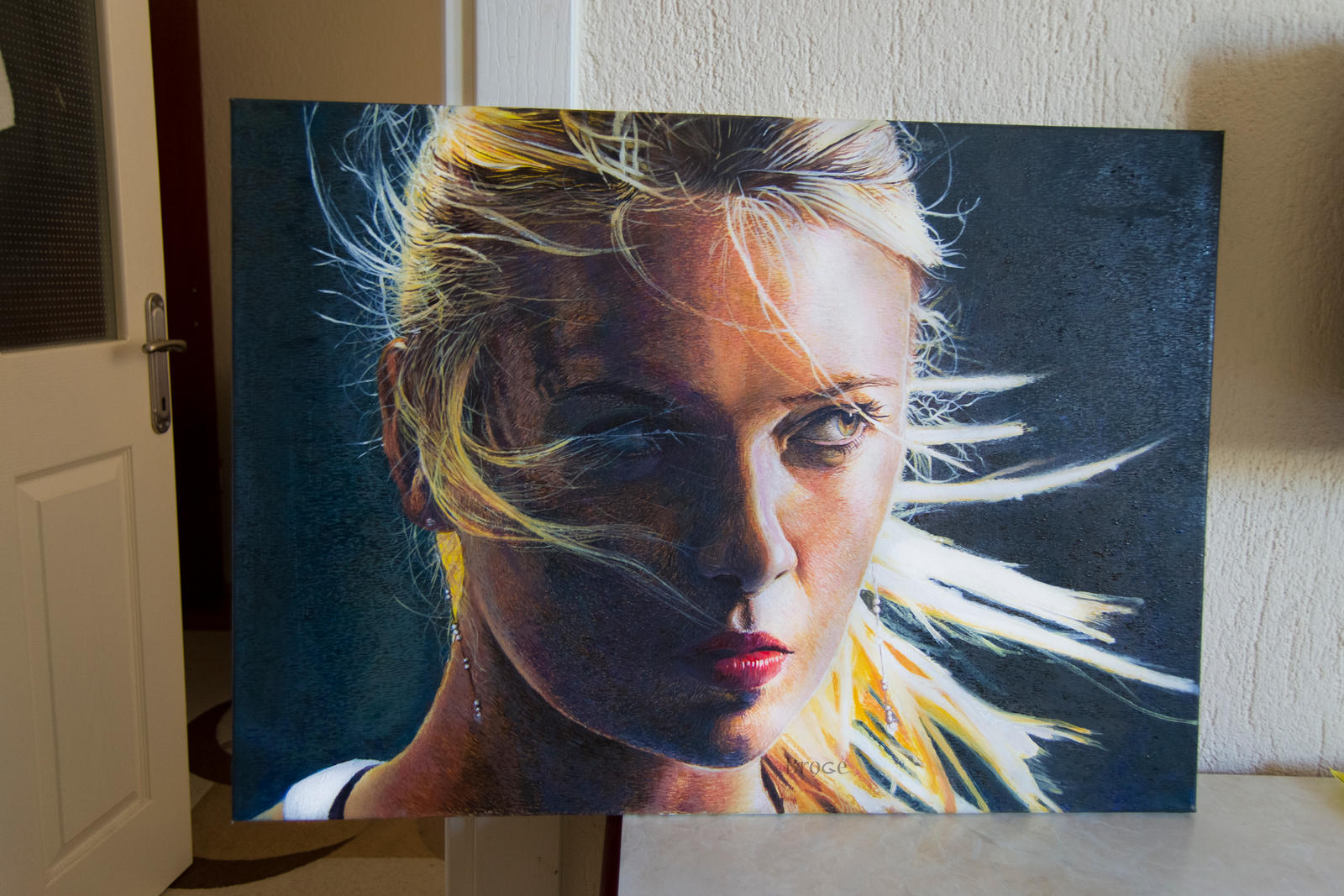 maria sharapova oil painting Thousands of line