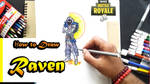 How To Draw RAVEN From Fortnite by ahmetbroge