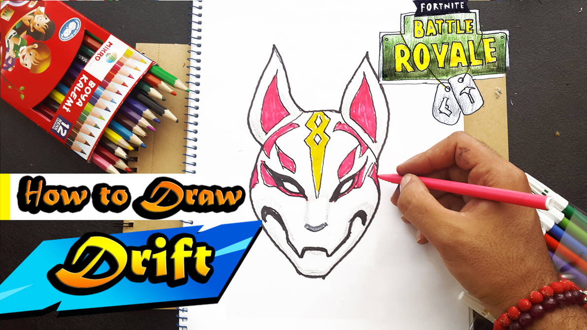 how to draw deift s mask fortnite tutorial by ahmetbroge - fortnite painting easy