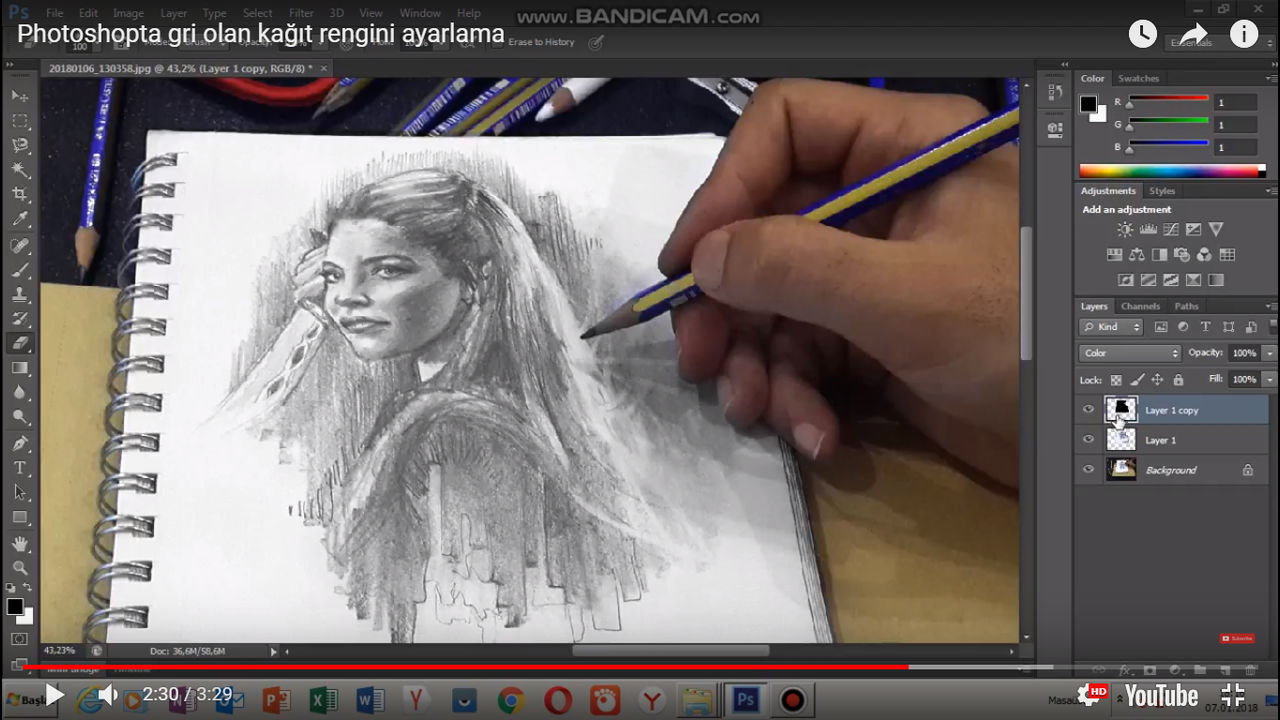 kagit rengini ayarlama adobe photoshop