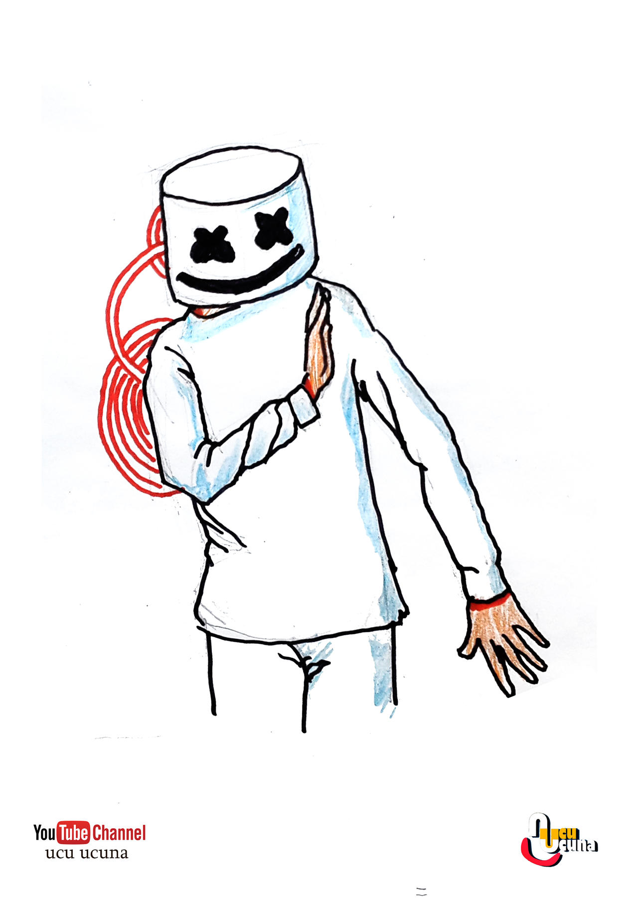 How to Draw Marshmello Art Tutorial by ahmetbroge on DeviantArt