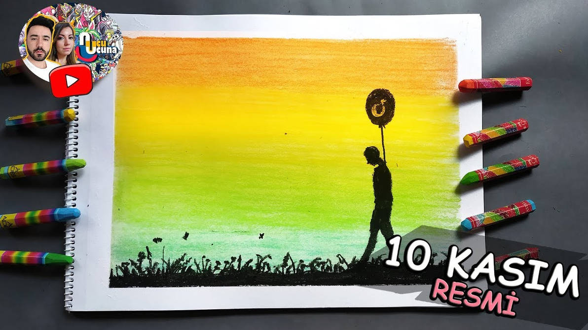 10 Kasim Resmi Pastel Boya By Ahmetbroge On Deviantart