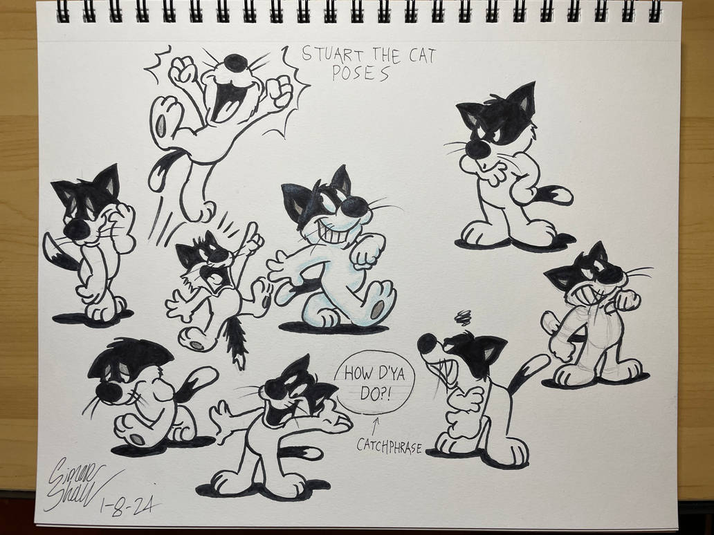 Stuart the Cat Pose Sheet by SimonofSurfaceWave on DeviantArt