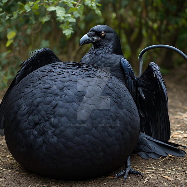 Crow inflation by FeralAndFull on DeviantArt