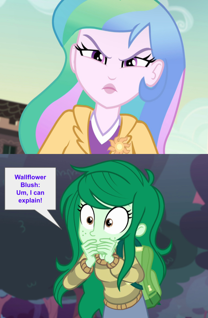 Deviantart Blushing Wallflower Blush Gets Busted by Principal Celestia by zakinu2024 on ...