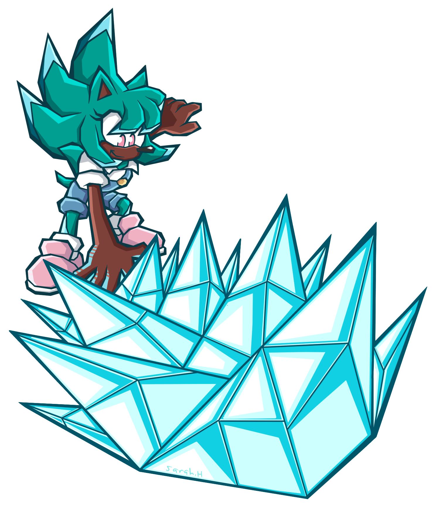 Sonic Battle: Teal the Hedgehog by purpleterror91 on DeviantArt