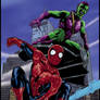 Spider-man + the Green Goblin