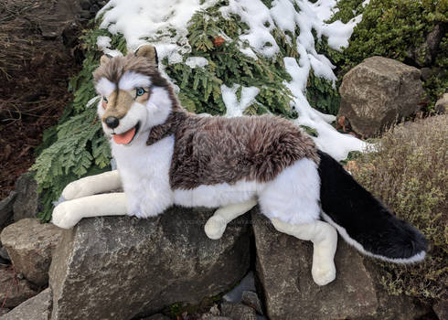Ramat Laying Husky Plush