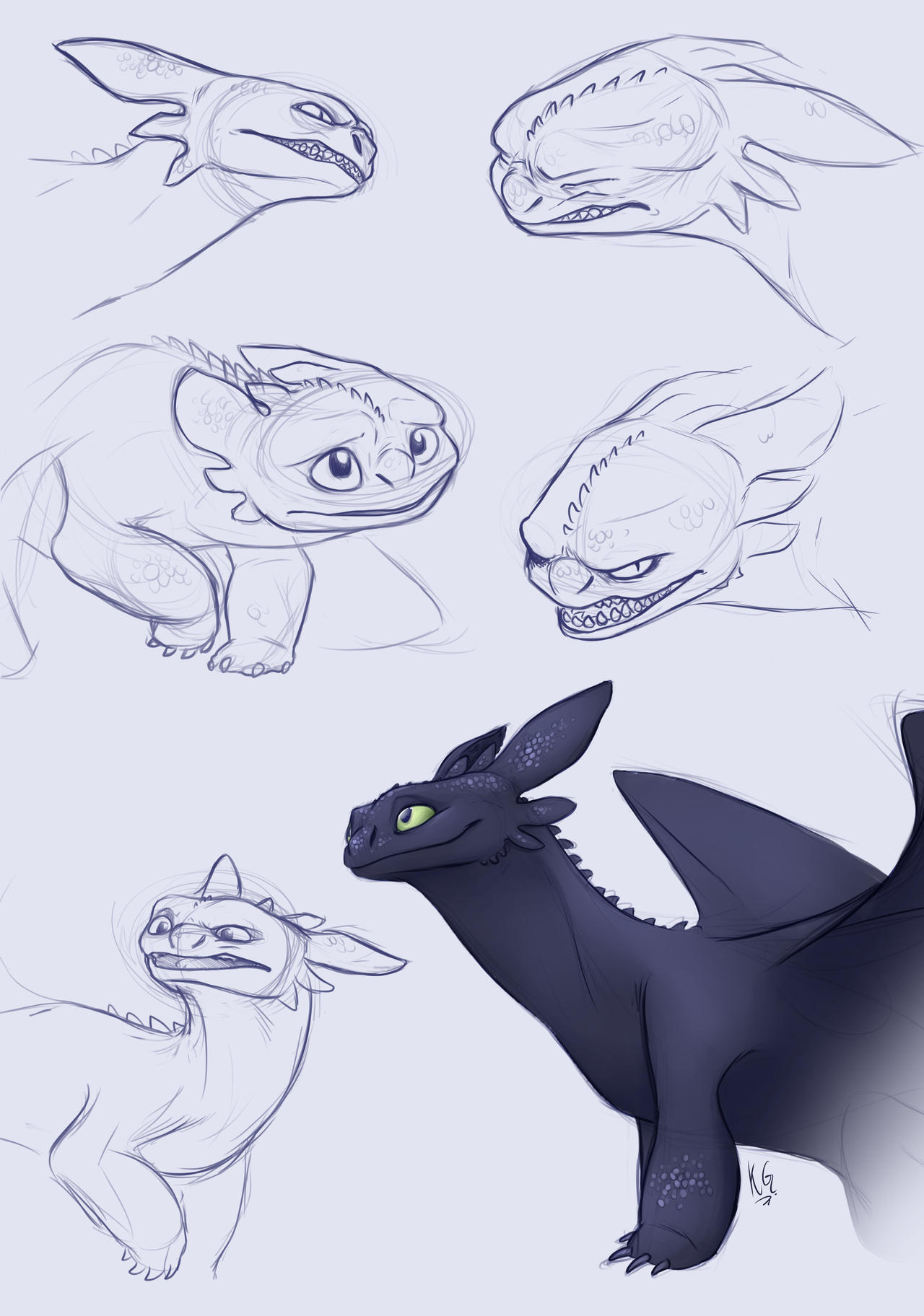 Toothless Sketches by TheMeepLord on DeviantArt
