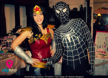 Wonderwoman and darkspiderman