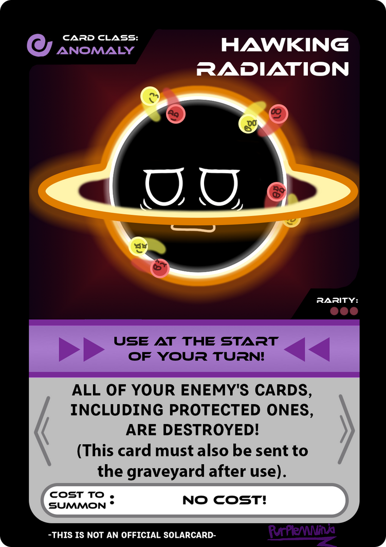 Custom Solarcards Hawking Radiation solarcard by PurpleMNinja on DeviantArt