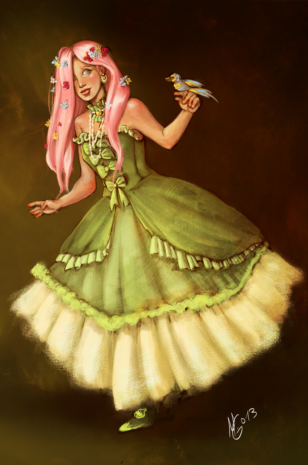 MLP crossover princess: Fluttershy.