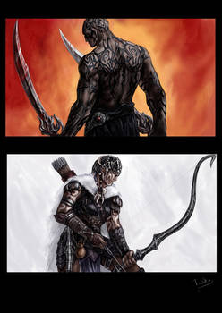 two characters heroic fantasy