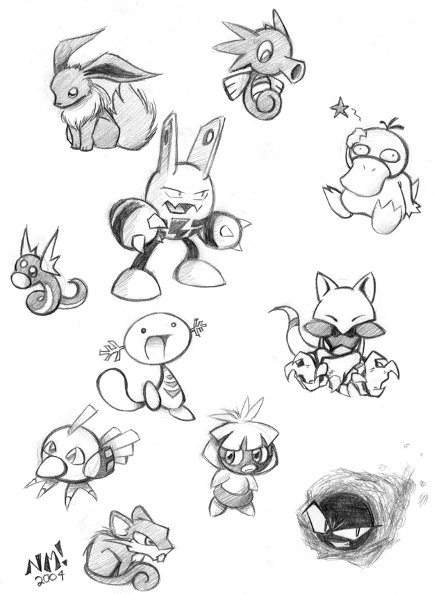 Big Page 'o' Pokemon Sketches