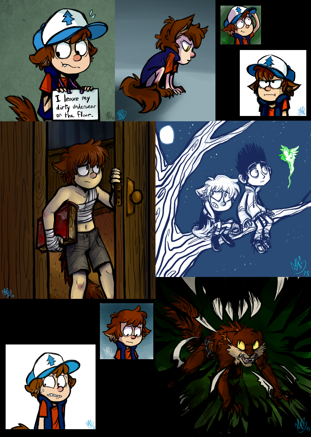 WerecatDipper Art Compilation- Odds and Ends