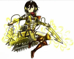 Mikasa with custom ODM gear (coloured)