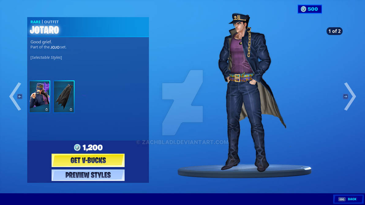 Fortnite x JoJo Jotaro fan by ZachBladi on DeviantArt
