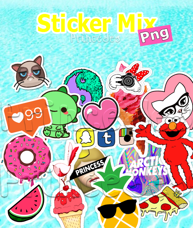 Animation Sticker Mixing Stickers Mix png by TutorialePRINCEDES on DeviantArt