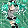 Simple line epic detail: Miku hatsune2