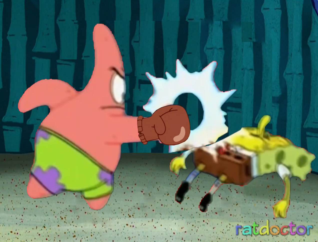 Patrick Touch Deviantart Patrick Punch Spongebob by iljaheld on DeviantArt
