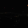 Red Moon Over the Bridge