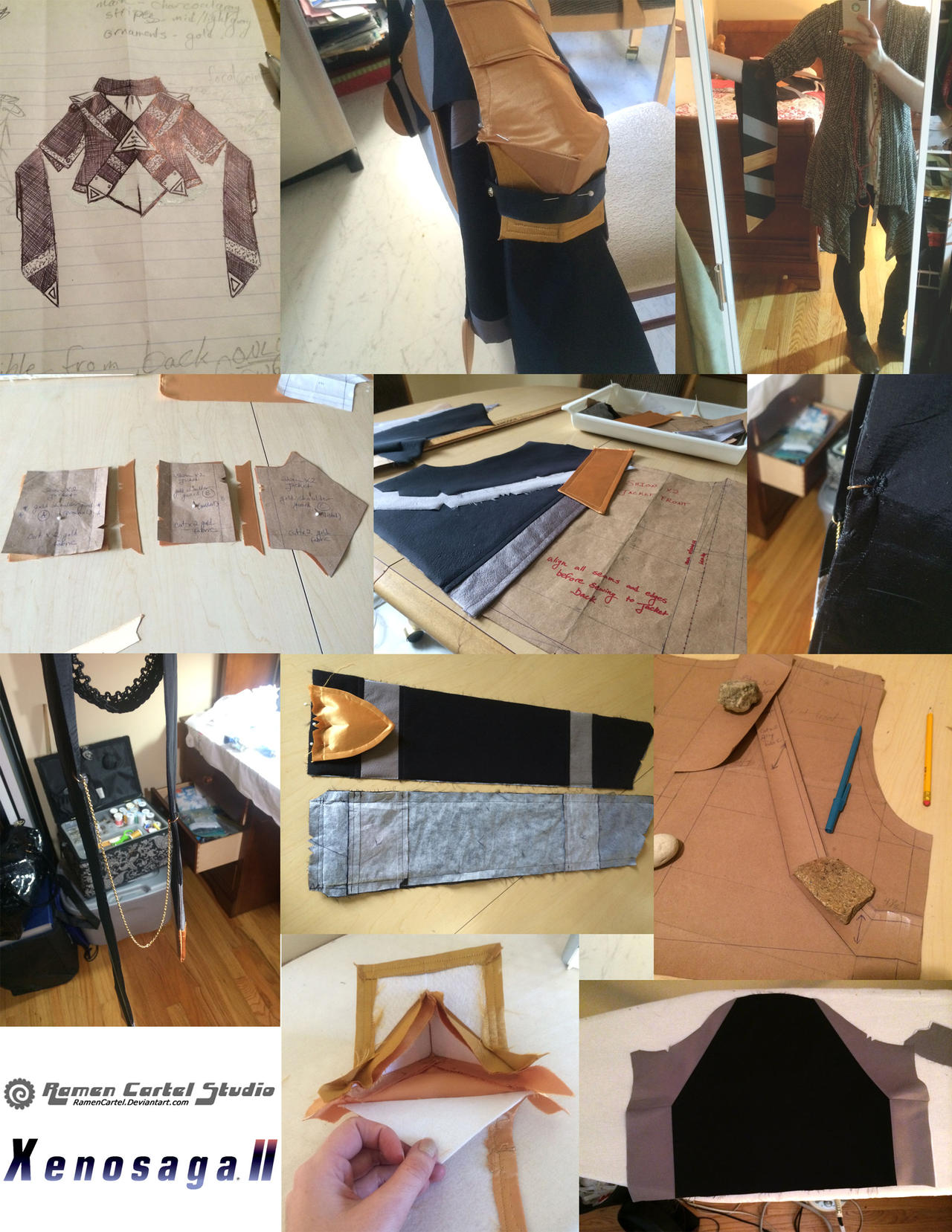 Xenosaga II: Jacket WIP collage