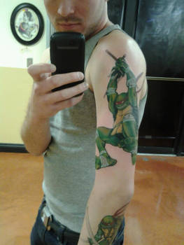 TMNT Sleeve in progress Tattoo