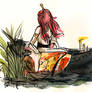 Princess Bubblegum as The Lady of Shalott