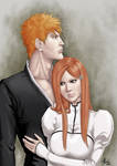 Kurosaki Ichigo Inoue Orihime by AlessandroGazzoli