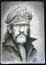 Caricature of Lemmy from Motorhead