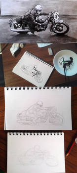 Evolution of a motorbike sketch