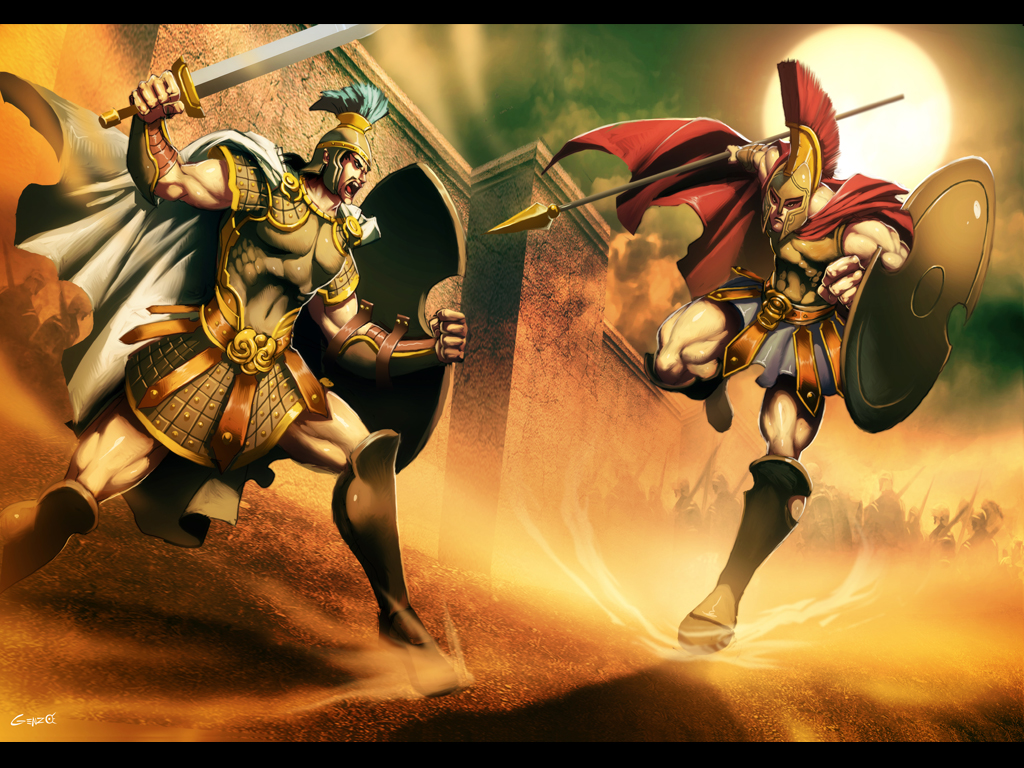 Hector vs Achilles by GENZOMAN