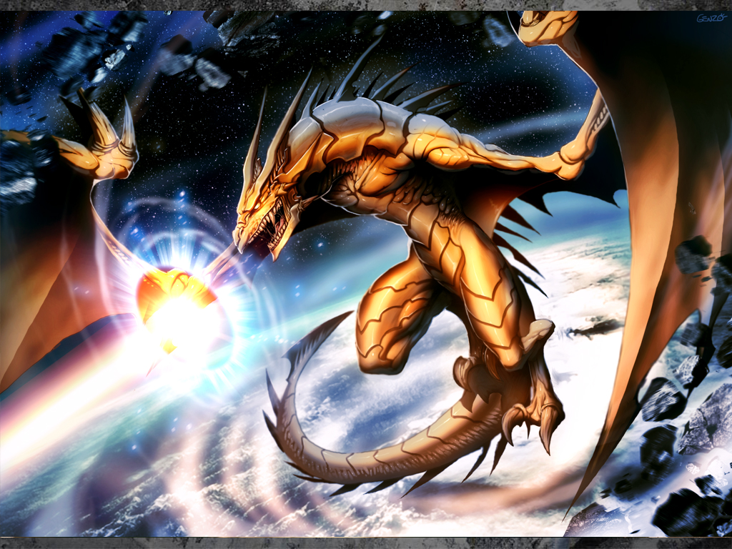 Golden dragon by GENZOMAN