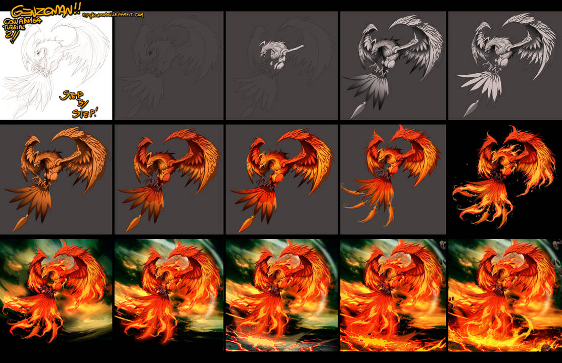 Tutorial - Phoenix by GENZOMAN on DeviantArt