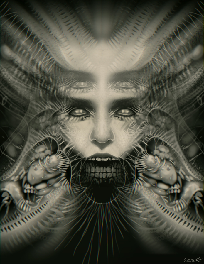 Gigger Style HR GIGER style exercise by GENZOMAN on DeviantArt